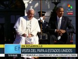 Estadounidenses siguen los discursos de Obama y Francisco