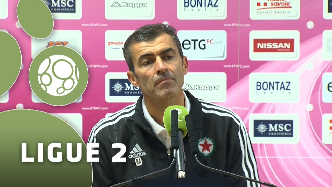 Conférence de presse Evian TG FC - Red Star  F.C (0-1) : Safet SUSIC (EVIAN) - Rui ALMEIDA (RED) - 2015/2016