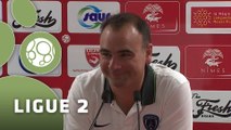 Conférence de presse Nîmes Olympique - Paris FC (1-1) : José  PASQUALETTI (NIMES) - Denis RENAUD (PFC) - 2015/2016