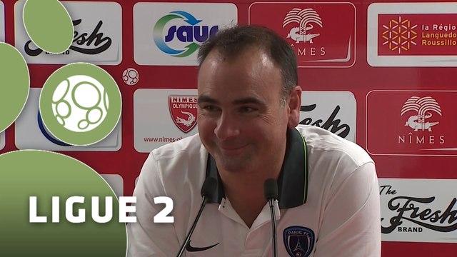 Conférence de presse Nîmes Olympique - Paris FC (1-1) : José PASQUALETTI (NIMES) - Denis RENAUD (PFC) - 2015/2016