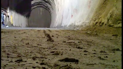 Controlled explosion detonation in Austrian tunnel