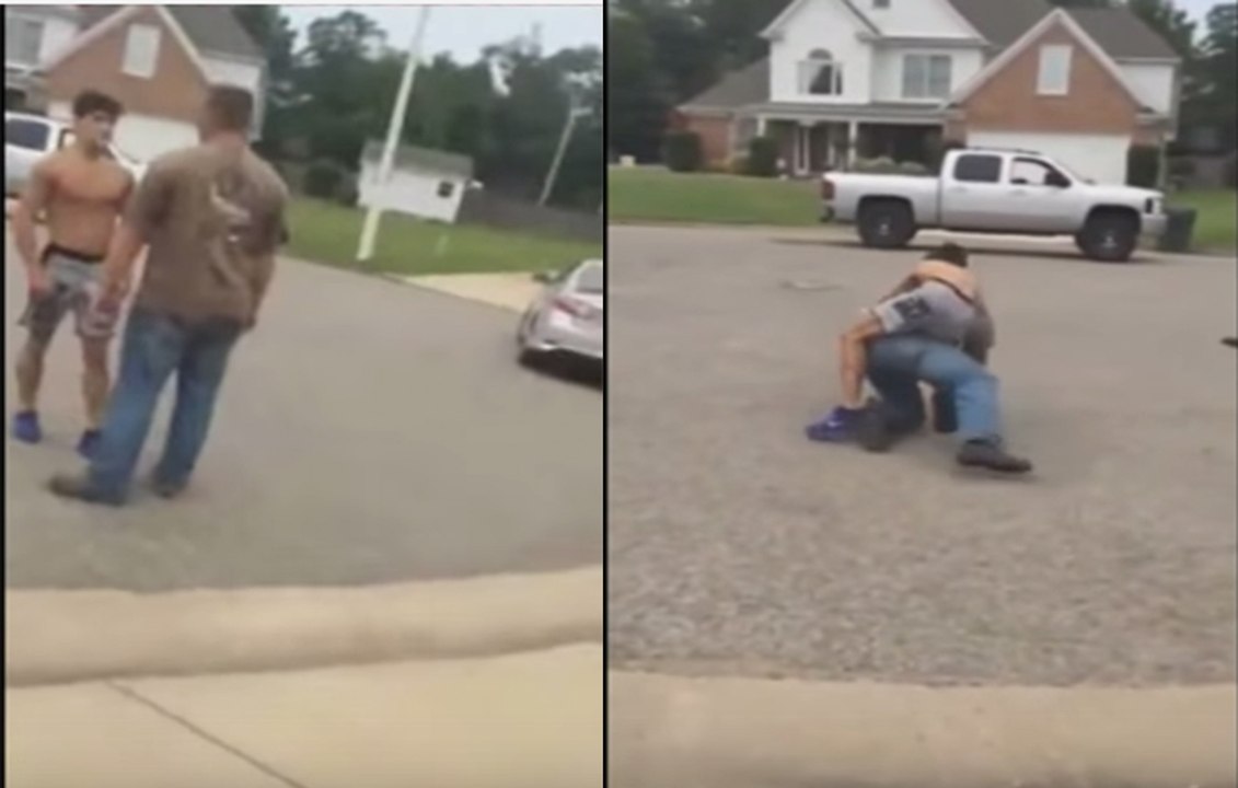 Teenager Destroys 35 Year Old Guy In Street Fight