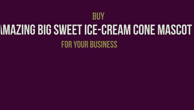 Big Sweet Ice-Cream Cone - Mascot costume by SPOTSOUND.CO.UK