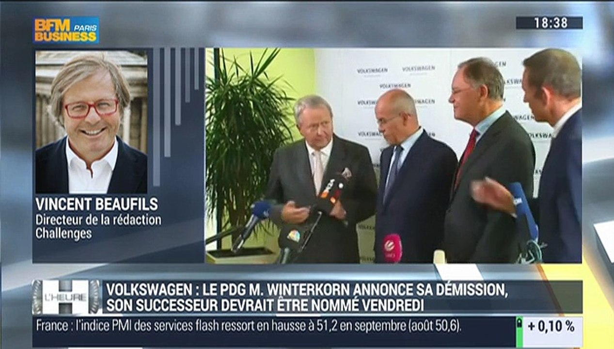 Le Challenge de Vincent Beaufils: Martin Winterkorn quitte la présidence de Volkswagen sur un bilan mitigé - 23/09