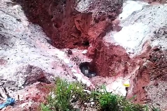 With the little funds raised, excavation of overburden has begun to allow easier and safe access to mica deposits