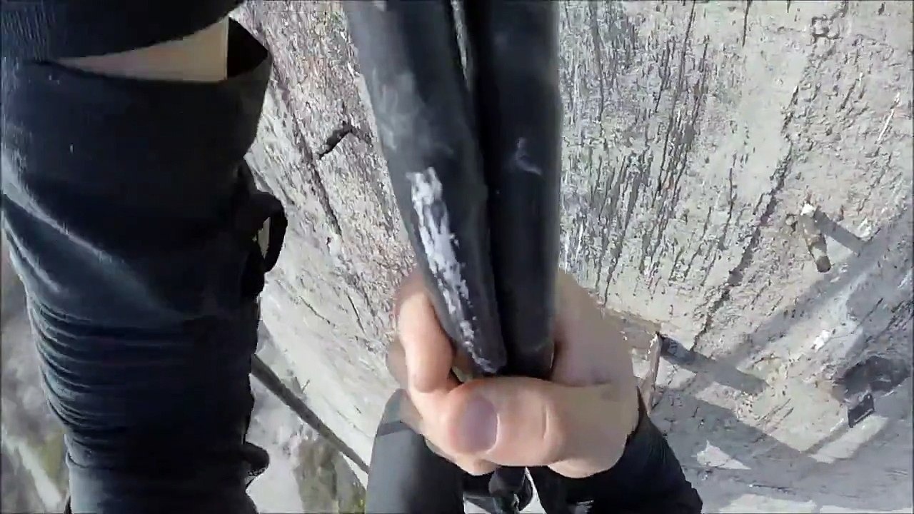 LiveLeak.com - Climbing huge chimney in Romania