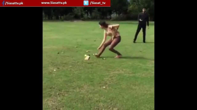 Imran Khan enjoying Cricket with Reham Khan kids in Bani Gala