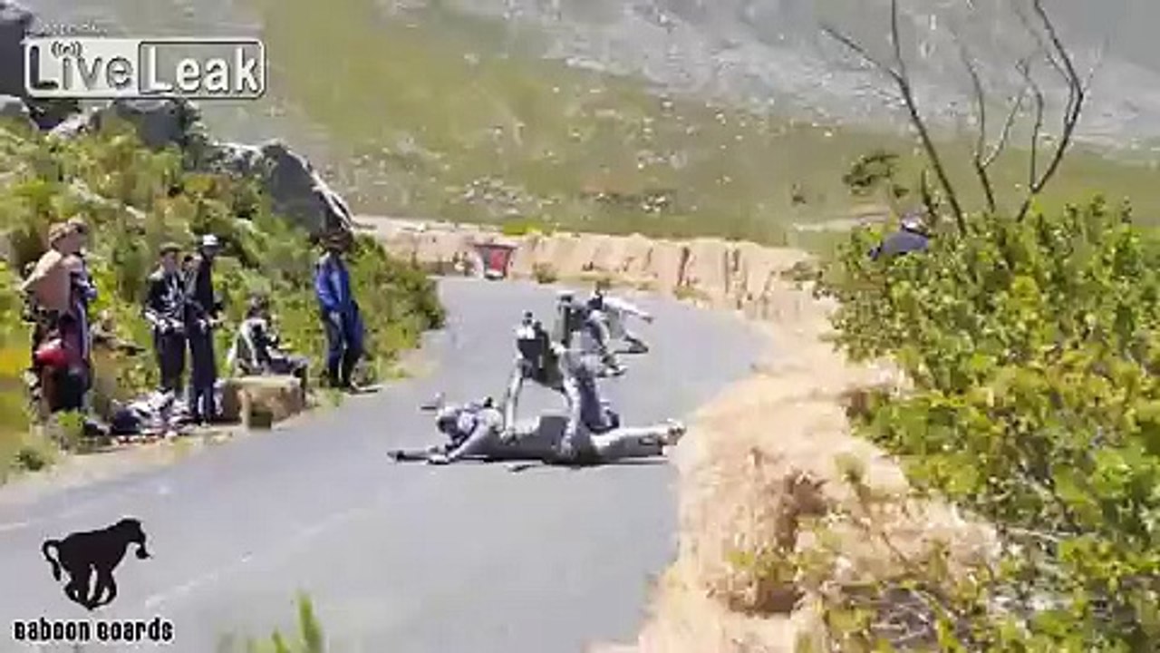 LiveLeak.com - Longboard crash South Africa.