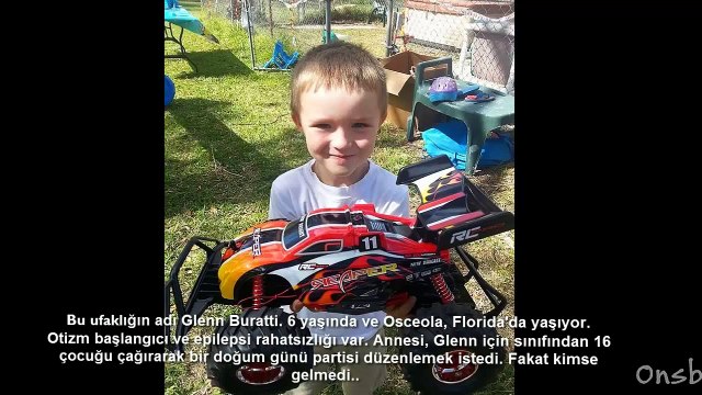 Otistik çocuğa unutulmaz doğum günü sürprizi