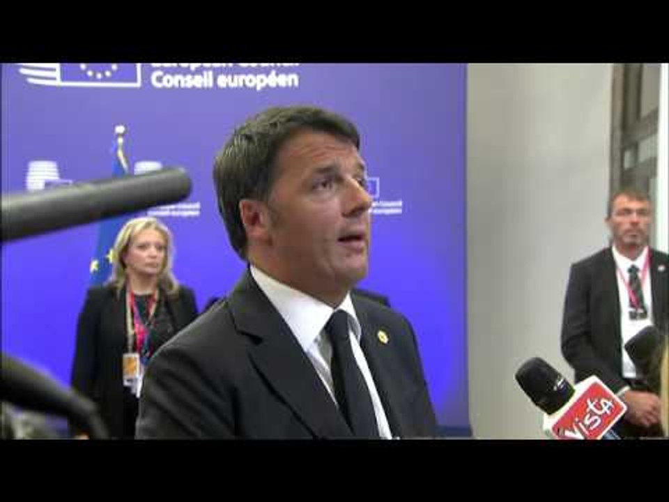 Bruxelles - Renzi incontra la stampa durante il Consiglio europeo straordinario (23.09.15)