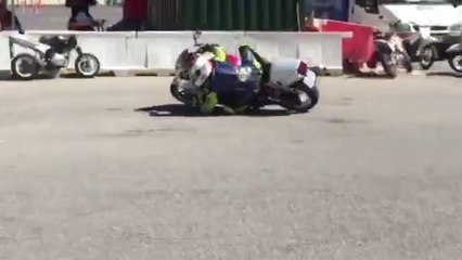 posage genou et coude sur un parcours lent