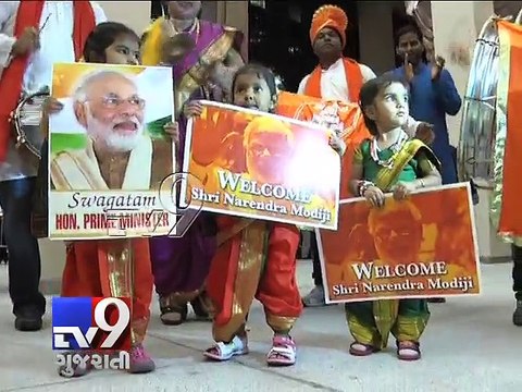 PM Modi Gets Big Welcome From Indians in New York - Tv9 Gujarati