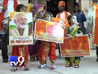 PM Modi Gets Big Welcome From Indians in New York - Tv9 Gujarati