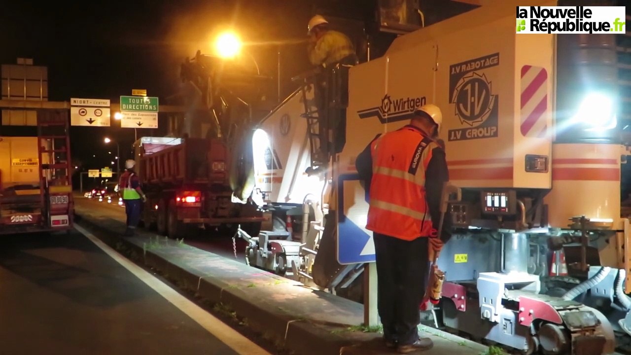 VIDEO. Chantier nocturne sur la Trémie à Niort