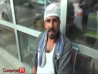 Acemi kasabın kafasına mermer düştü