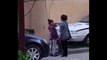 Mother slaps and kicks daughter in street