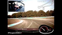 La Peugeot 308 GTi sur la piste du circuit de Braga