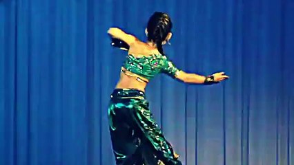 Indian dance play a cute russian girl