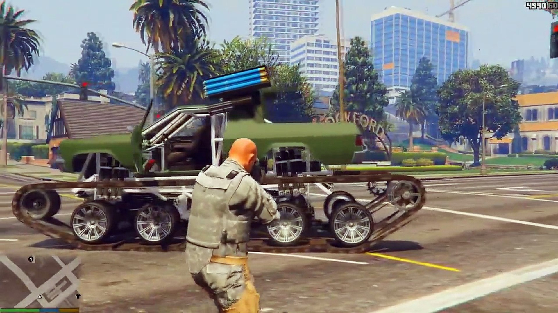 GTA 5 Apache mod Gameplay + Monster Tank
