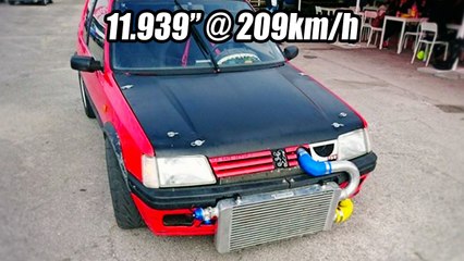 Peugeot 205 3.0L V6 Turbo 11.939" @ 209.56km/h | Autokinisimag