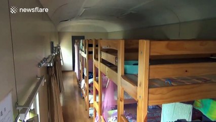 Chinese art school uses train to house students