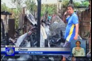 Cinco viviendas quemadas en Chone