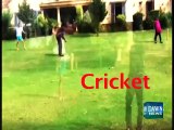 Imran Khan plays cricket with Reham Khan