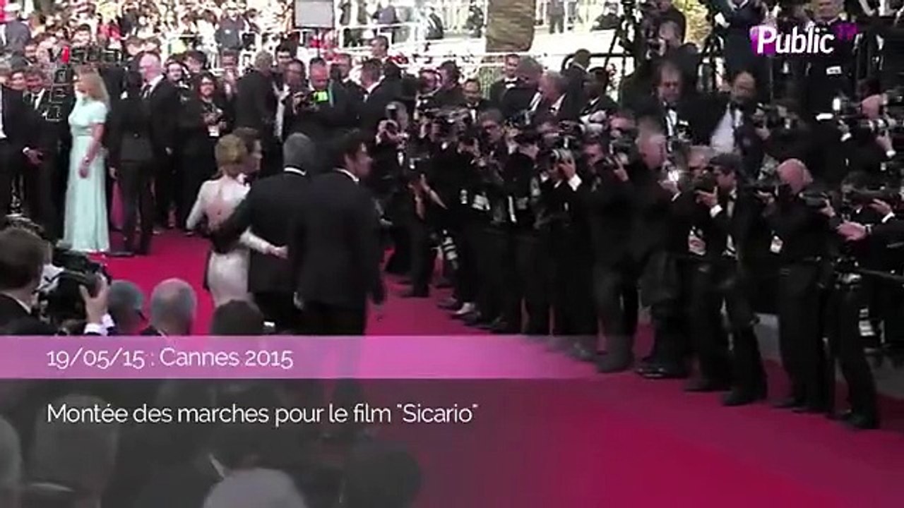 Exclu Vidéo : Cannes 2015 : Emily Blunt, Benicio del Toro, Josh Brolin... Parterre de stars pour la montée des marches de Sicario