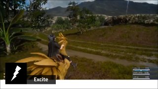 Final Fantasy XV - Chocobo Riding and Fishing Gameplay