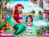 Baby Disney Princess Cartoon Ariel Baby Bath The little Mermaid Baby video Games