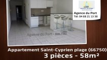 A louer - appartement - Saint-Cyprien plage (66750) - 3 pièces - 59m²