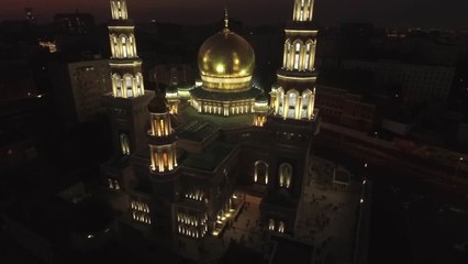 La nouvelle grande mosquée de Moscou vue du ciel