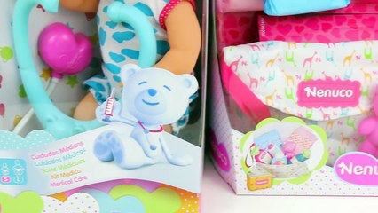 Baby Doll Nenuco Bath Medical set Change Diaper set Toy Videos