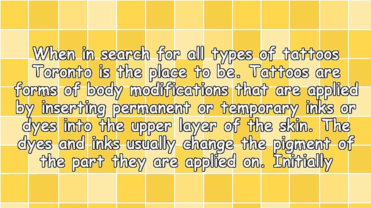 When One Needs Tattoos Toronto Should Be Prioritized