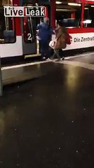 Arm stuck in the train , train just keeps going. Happy End?