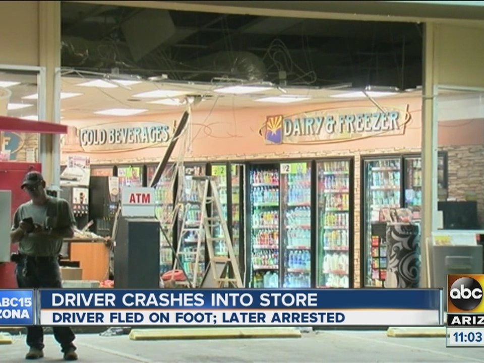 Driver crashes into Circle K store