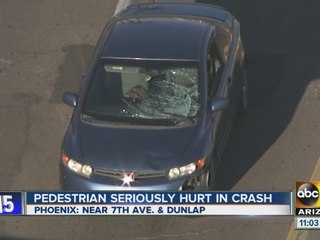 Pedestrian seriously injured in Phoenix crash