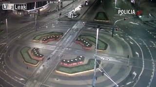 LiveLeak.com - Woman driver ended on the stairs of the underpass