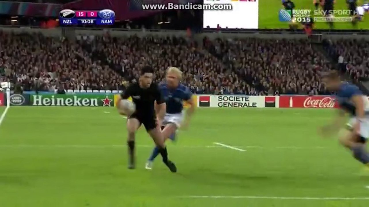 Nehe Milner Skudder Sidestep Try against Namibia