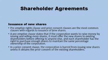 Shareholder agreements