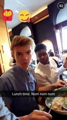 150828 Ki Hong Lee Snapchat Story - The Scorch Trials Press Day 2