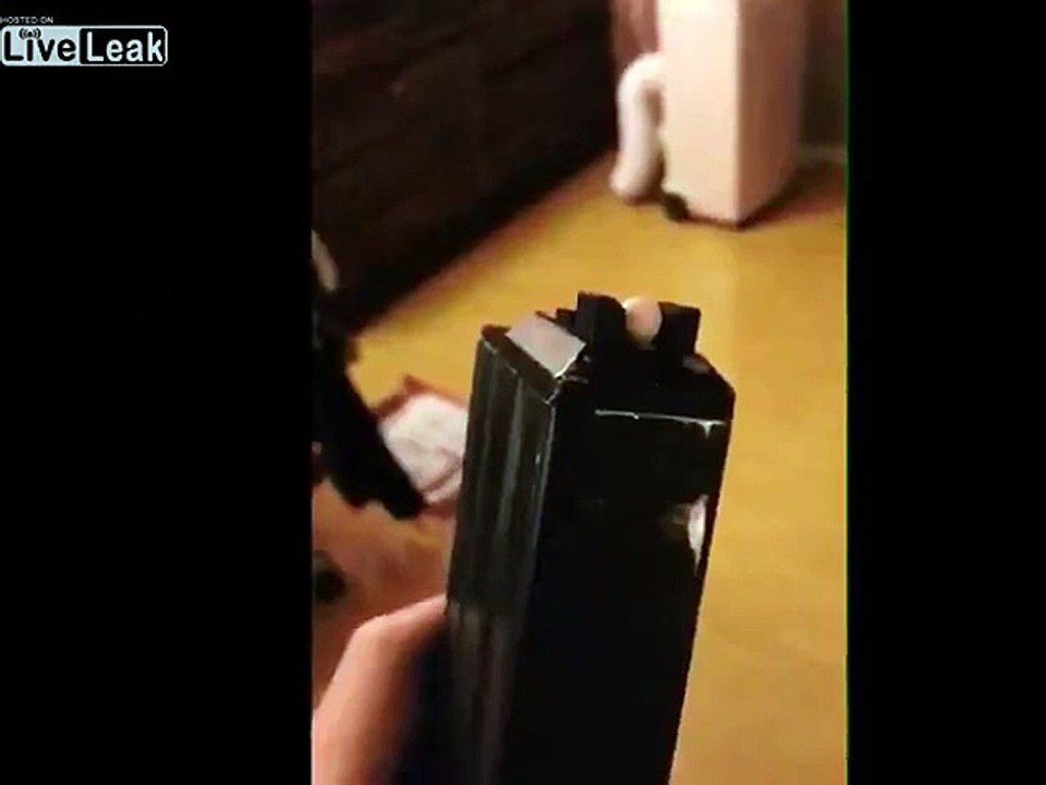 Brother shoots little sister with a BB-gun for twerking.