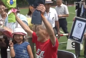 À 105 ans, Hidekichi Miyazak bat le record du monde du 100 mètres dans sa catégorie