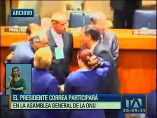 Download Video: Presidente Correa participará en la Asamblea General de la ONU