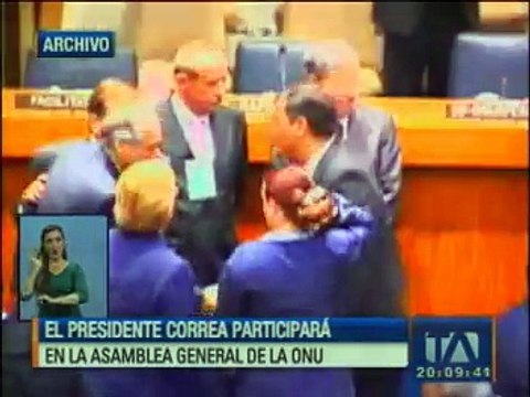 Presidente Correa participará en la Asamblea General de la ONU