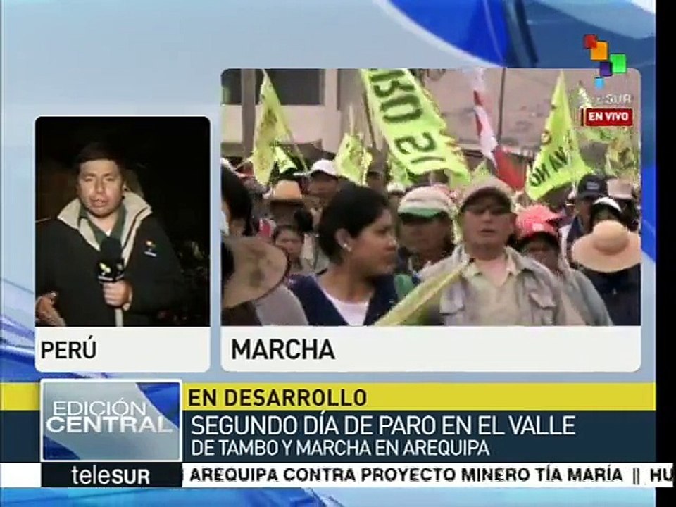 Campesinos del Valle del Tambo rechazan proyecto "Tía María"