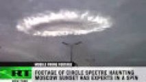 Doomsday sign or UFO? Strange circle in Moscow sky