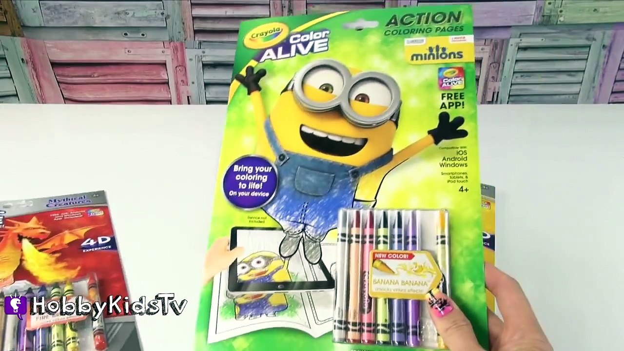 Crayola Color Alive! HobbySis Coloring Books + Skylanders Barbie HobbyKidsTV