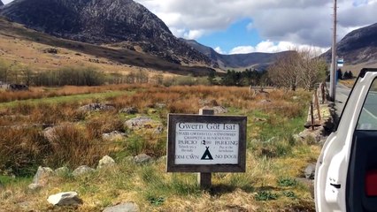 Wild camping on the Tryfan Snowdonia in a one man tent with my lovely wife