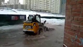 Tractor Plows Water ..........................in Russia